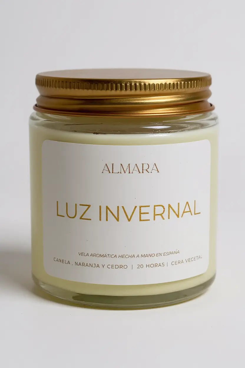 Luz Invernal : vela aromática canela, naranja y cedro