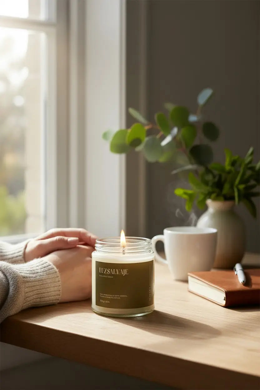 Luz salvaje : vela refrescante de eucalipto y menta