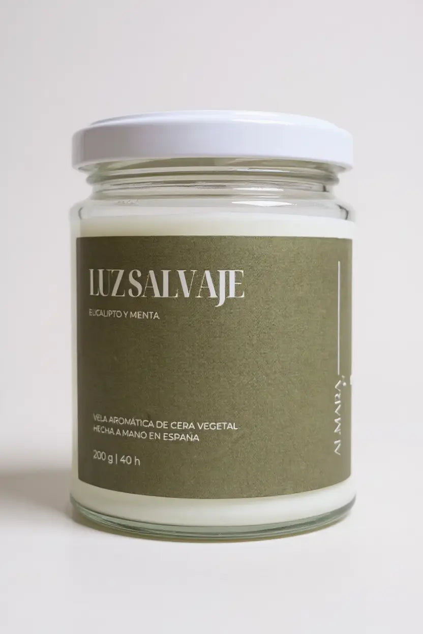 Luz salvaje : vela refrescante de eucalipto y menta