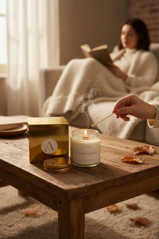 Luz Invernal : vela aromática canela, naranja y cedro