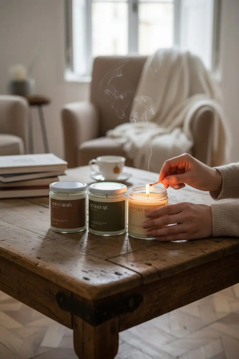 Esencias del Alma: pack 4 velas aromáticas