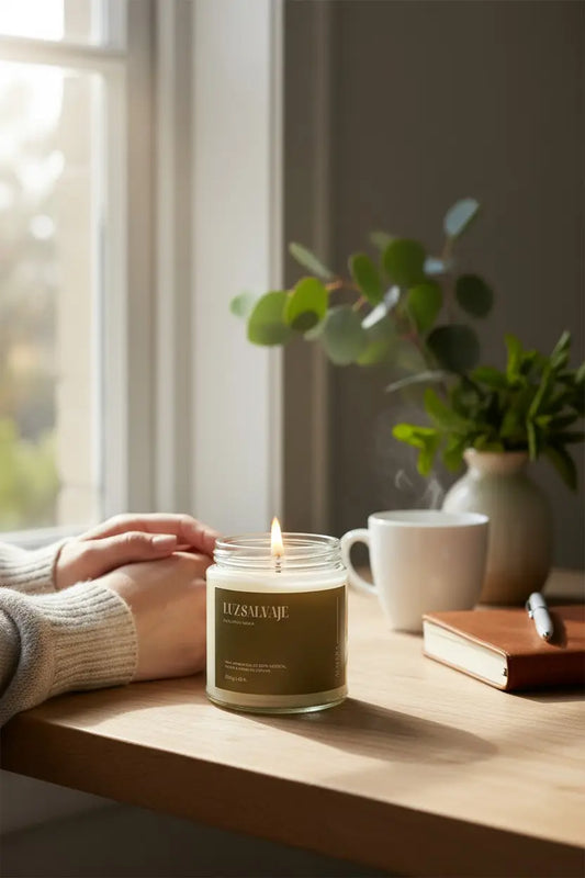 Luz salvaje : vela refrescante de eucalipto y menta