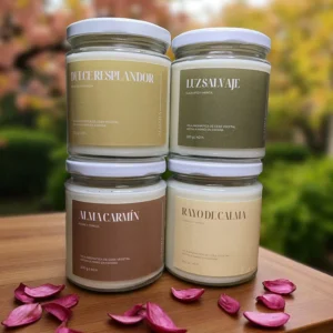 Pack 4 Velas Aromáticas – Colección Esencias del Alma