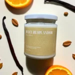 Vela dulce de naranja y vainilla: Dulce resplandor