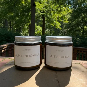 Dúo velas aromáticas mecha de madera - Colección equilibrio